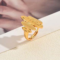 Геометрические нерегулярные регулируемые латунные кольца для женщин HI2967