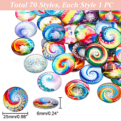 Кабошоны из стекла GLAA-PH0002-17