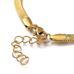 Ионное покрытие (ip) браслеты-цепочки унисекс из нержавеющей стали 304 с рисунком «елочка» BJEW-O177-01A-G