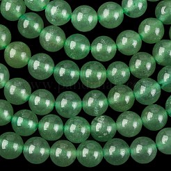 Естественный зеленый авантюрин круглый шарик нити G-P070-37-6mm