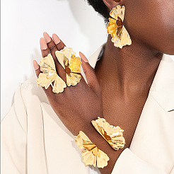 Браслет-манжета из сплава листьев гинкго&nbsp;FS-WGAADEF-01