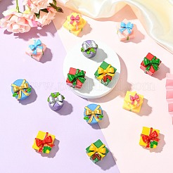 21 шт. 7 стиля рождественских украшений из смолы для подарочной коробки&nbsp;AJEW-CJ0001-81