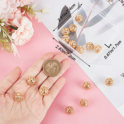 20 шт. латунные филигранные бусины KK-BBC0010-69