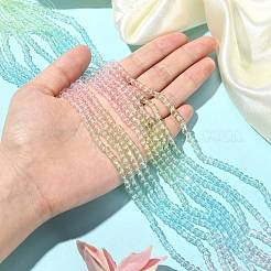 10 нить прозрачных стеклянных бусин градиентного цвета&nbsp;GLAA-CJ0002-09B