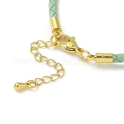 Изготовление браслета из плетеного круглого шнура из искусственной кожи толщиной 3 мм MAK-S075-01G-K