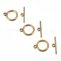 Застежки тоггл в тибетском стиле  X-TIBEP-A12208-G-FF