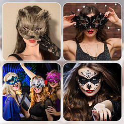 6 шт. 6-х цветная рождественская ткань из 60% волокна и 40% полиэстера&nbsp;AJEW-NB0006-74