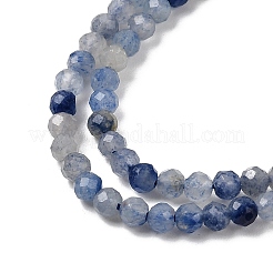 Природные голубые авантюрин бисером пряди G-M449-B01-3.5mm