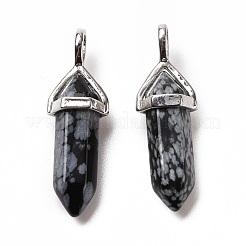 Подвески из натурального снежного обсидиана G-K329-65P