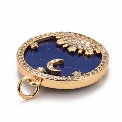 Покрытие стойки латунь микропаве прозрачные подвески из кубического циркония KK-M229-05G