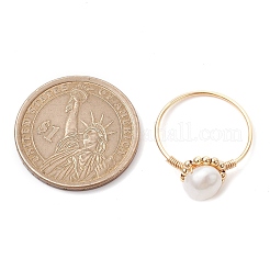 Натуральные перламутровые кольца RJEW-JR00601