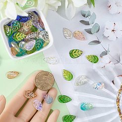 140шт 14 цвета стеклянные подвески&nbsp;GLAA-PA0001-22