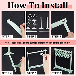 1 комплект акриловых подставок для сережек в форме вешалки&nbsp;EDIS-CP0001-15B