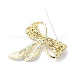 Броши-банты из сплава со стразами для одежды рюкзака&nbsp;JEWB-F038-01LG