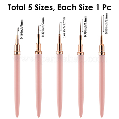5 шт. пластиковая кисточка для рисования линий на ногтях&nbsp;AJEW-WH20816-069A