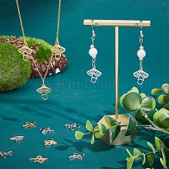 16 шт. 2-х цветные подвески из нержавеющей стали 304&nbsp;STAS-UN0039-50