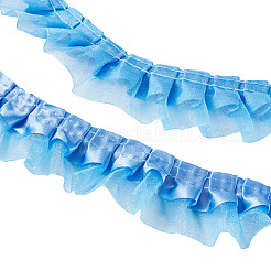 1 шт. двухслойных плиссированных атласных лент из органзы&nbsp;ORIB-TA0001-06D