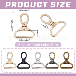 10 шт. двухцветные поворотные застежки из цинкового сплава&nbsp;FIND-ME0002-66