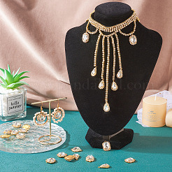 30шт 5 стиля хрустальные стеклянные подвески со стразами&nbsp;RB-TA0001-09