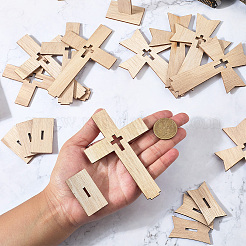 16 набор 2 стилей деревянный крест молитвенная скульптура&nbsp;WOOD-SP0001-70