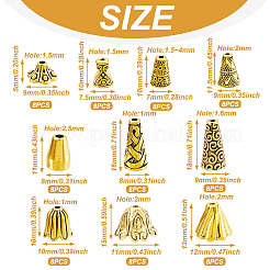 Тибетский стиль сплава шарик крышка&nbsp;PALLOY-TA0001-53