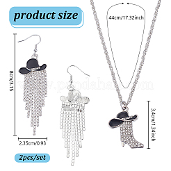 Ожерелья с подвесками из железа и наборы серег из сплава SJEW-UN00005