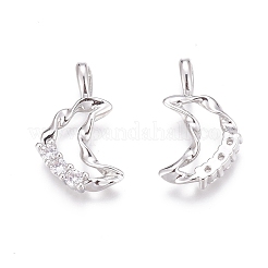 Латунные микропаве прозрачные подвески с фианитом&nbsp;ZIRC-O035-16P