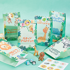 6 стиль бумажных пакетов с изображением животных AJEW-WH0283-18