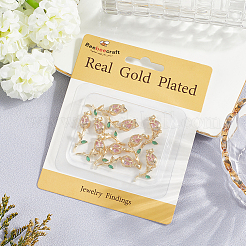 10шт латунные подвески с микропаве и кубическим цирконием&nbsp;KK-BBC0019-43