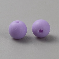 Акриловые матовые круглые бусины&nbsp;FACR-WH0001-06A-01