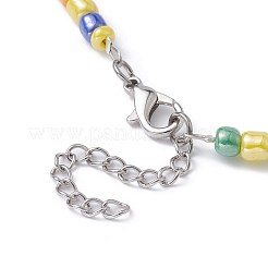 Ожерелье из натуральной красной яшмы NJEW-JN04367