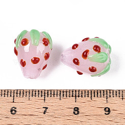 Бусины ручной работы в технике лэмпворк с неровностями LAMP-N033-02E