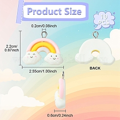 Подвески из непрозрачной смолы 10 шт.&nbsp;RESI-YW0003-49