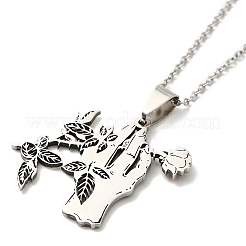 Не тускнеющие подвески из нержавеющей стали 201 NJEW-G123-03P