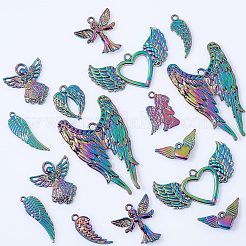 18шт 9 стиля подвески из сплава цвета радуги FIND-FH0004-11