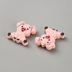 Свинья мультфильм силиконовые бусины&nbsp;SIL-TAC0017-01