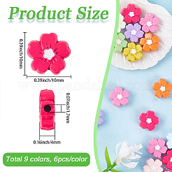 54 шт. 9-цветные бусины из сплава&nbsp;FIND-SC0020-42