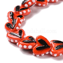 Сердце ручной работы лэмпворк бусы нити LAMP-G150-01F