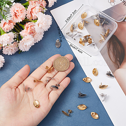 40 шт. 2 цвета фурнитура для сережек-гвоздиков из нержавеющей стали 304 STAS-BBC0002-06