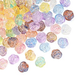 100 шт. 10-х цветные прозрачные обычные стеклянные бусины&nbsp;GLAA-YW0005-45