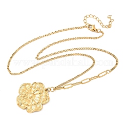 Ожерелья с подвесками из нержавеющей стали 304 для женщин NJEW-D312-02C-G