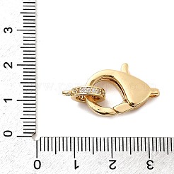 Застежки-клешни из прозрачной латуни с кубическим цирконием&nbsp;X-KK-Z078-50G