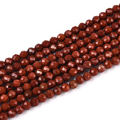Натуральные красные яшмы бусы пряди G-T143-11