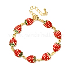 Браслеты из латуни с микропаве и фианитами для женщин BJEW-D362-01G