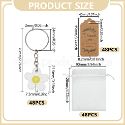 48шт. железные пластиковые брелки&nbsp;HJEW-DR0001-13