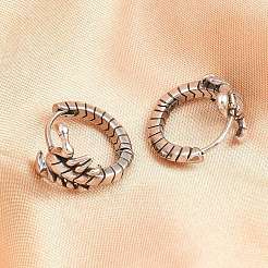 Серьги-кольца в форме скорпиона из хирургической нержавеющей стали 316 EJEW-C160-14AS