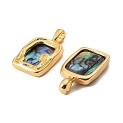 Прямоугольные подвески из натуральных ракушек пауа&nbsp;KK-G538-17G