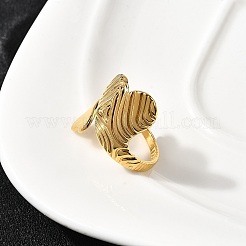 Кольца-манжеты в форме сердца из нержавеющей стали 304 для женщин&nbsp;RJEW-Z110-02G