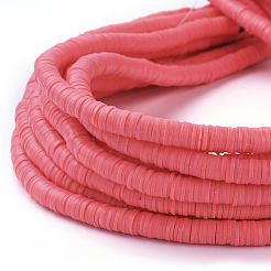 Плоские круглые бусины из глины ручной работы полимерные&nbsp;CLAY-R067-6.0mm-25