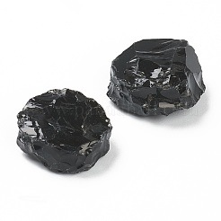 Грубые необработанные бусины из натурального черного обсидиана G-H254-14B